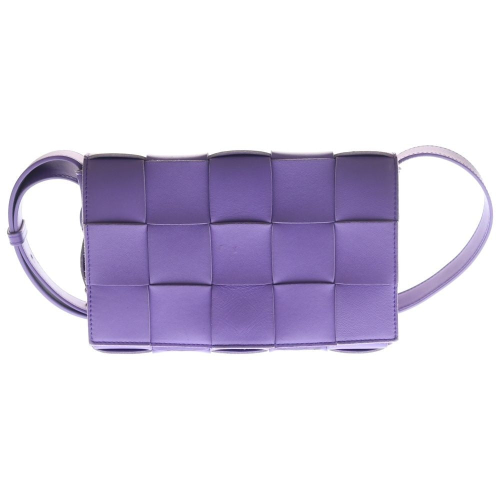 Bottega Veneta Cassette Leather Shoulder Bag Purple