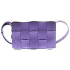 Bottega Veneta Cassette Leather Shoulder Bag Purple
