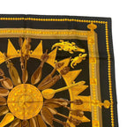 Hermes Carre 90 Silk Scarf Cuillers D'afrique Black — view 3