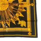 Hermes Carre 90 Silk Scarf Cuillers D'afrique Black — view 5