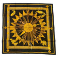 Hermes Carre 90 Silk Scarf Cuillers D'afrique Black