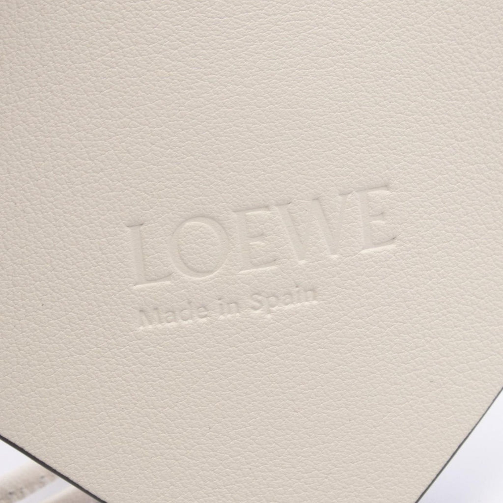 Loewe Charm Futurist Cat White Leather Key Fob Keychain — view 3