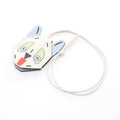 Loewe Charm Futurist Cat White Leather Key Fob Keychain
