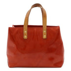 Louis Vuitton Monogram Vernis Reed PM Handbag Mini Tote Bag Rouge Red