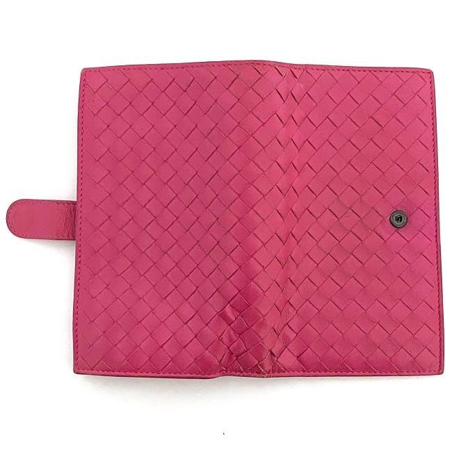 Bottega Veneta Bifold Wallet Pink Intrecciato Hook — view 5