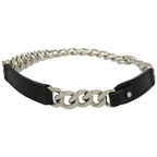 Hermes Necklace Box Chain Vauvalenier Metal Black Choker 0929