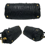Prada Logo Hardware Ribbon Motif Leather Gathered — view 7