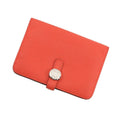 Hermes Bifold Wallet Dogon Compact Capucines Silver Togo