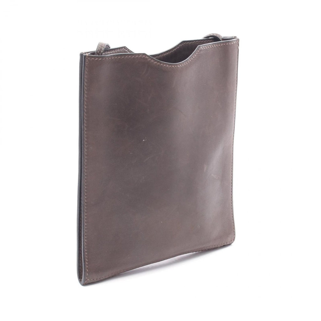 Hermes Shoulder Bag Onimetoe Brown Leather Calf PM — view 2