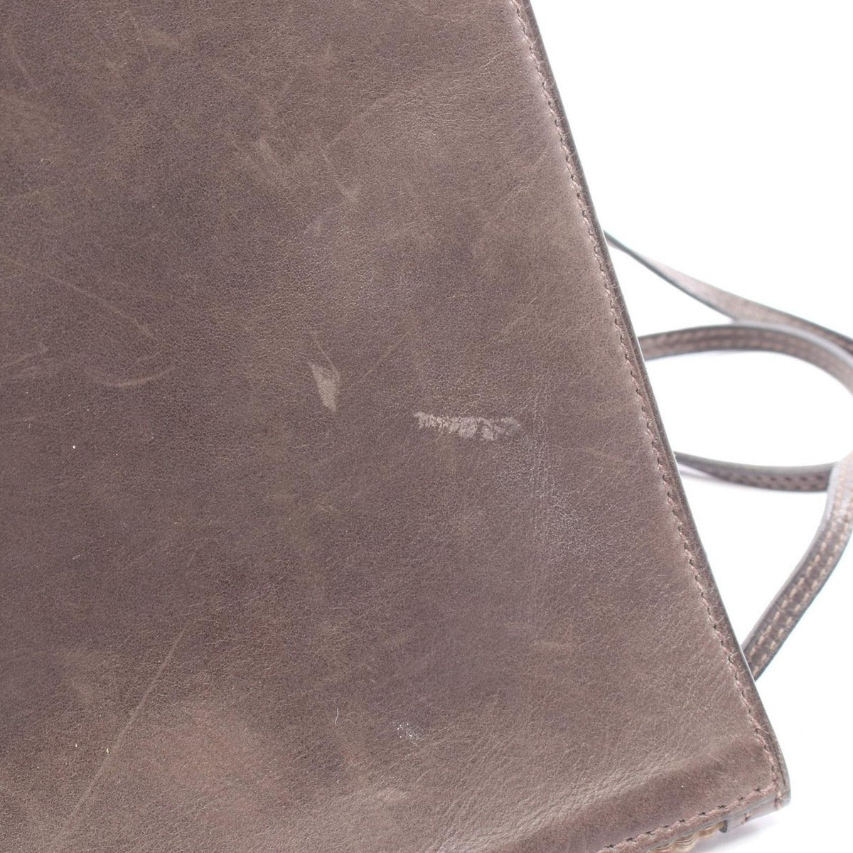 Hermes Shoulder Bag Onimetoe Brown Leather Calf PM — view 7