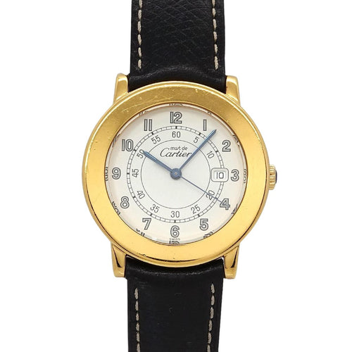 Cartier Must Ronde Vermeil LM Watch Date Quartz