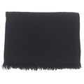 Hermes Cashmere Wool H Logo Large Scarf with Fringe Shawl Black