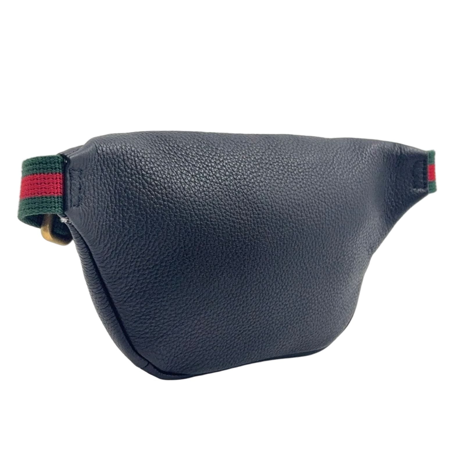 Gucci Logo Print Small Belt Bag Sherry Line Leather Black — view 2