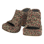 Bottega Veneta Boo Cles Wedge Mule Sandals 37 Multicolor