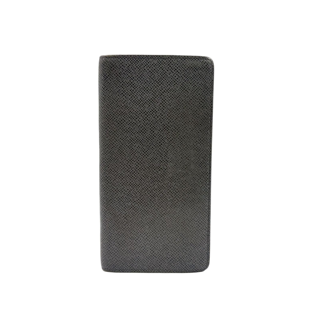 Louis Vuitton Portefeuille Brazza Taiga Boreal Leather Dark Navy Bifold Wallet