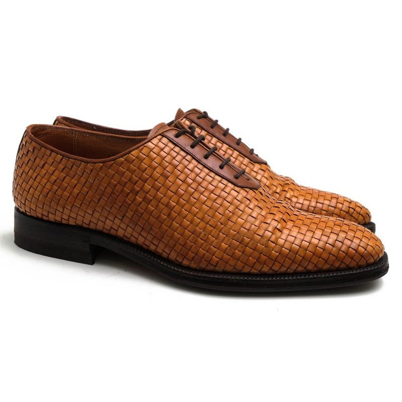 Loewe Shoes Business Men Leather Brown Mesh — view 2