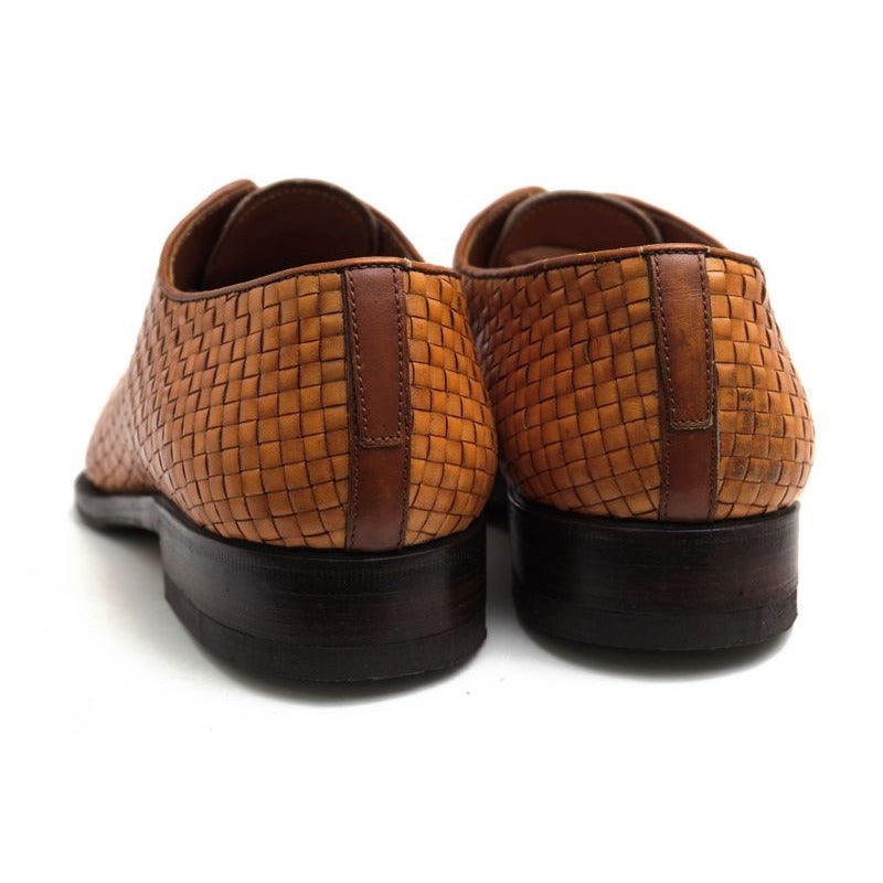Loewe Shoes Business Men Leather Brown Mesh — view 4