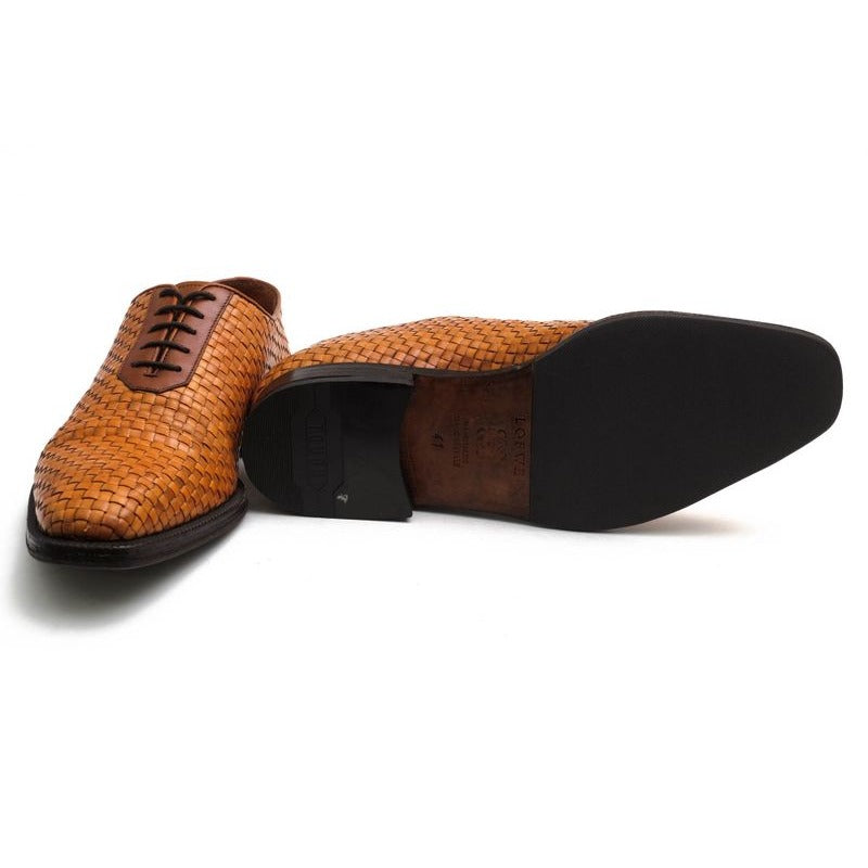 Loewe Shoes Business Men Leather Brown Mesh — view 7