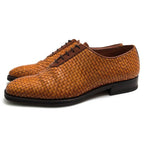 Loewe Shoes Business Men Leather Brown Mesh