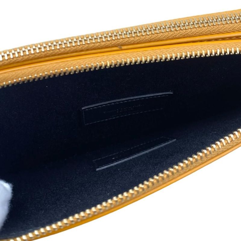 Saint Laurent Shoulder Bag Chain Logo Orange Gold Hardware — view 6