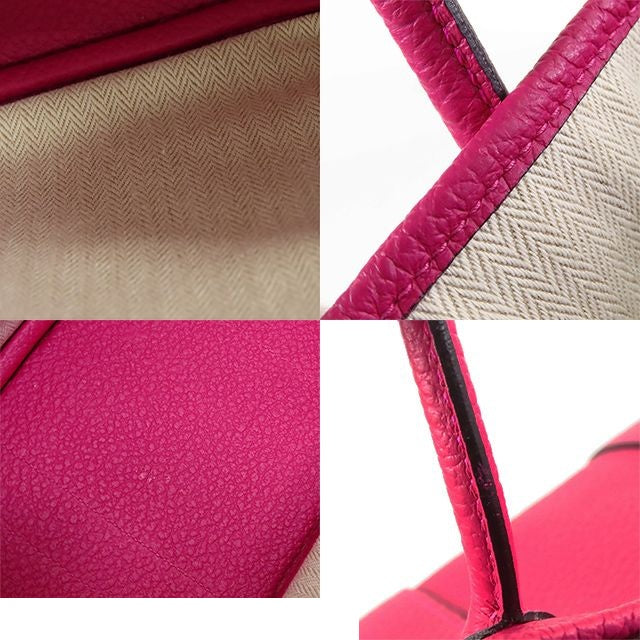 Hermes Garden Party TPM Rose Purple Silver Country Tote Bag — view 8