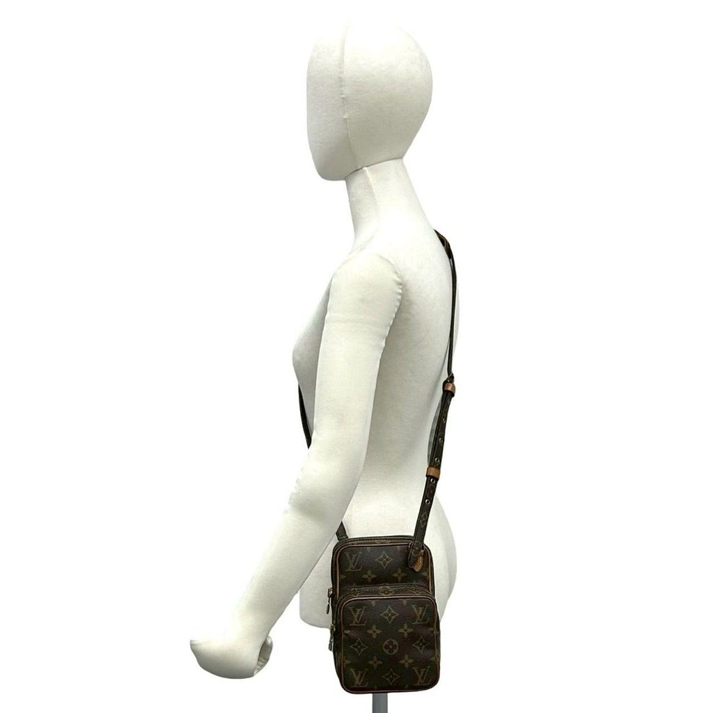 Louis Vuitton Vintage Mini Amazon Monogram Leather Shoulder Bag Pochette Brown — view 2