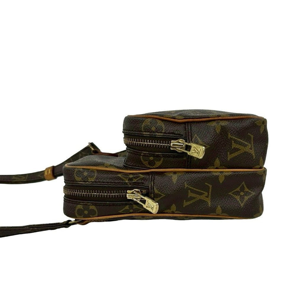Louis Vuitton Vintage Mini Amazon Monogram Leather Shoulder Bag Pochette Brown — view 5