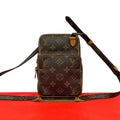 Louis Vuitton Vintage Mini Amazon Monogram Leather Shoulder Bag Pochette Brown
