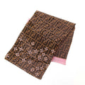 Fendichiso Cherry Blossoms Fuji and Tower Crepe Shawl Brownpink