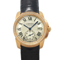 Cartier Caliber de Bezel Diamond Watch Date 18k Pink Gold Automatic Winding