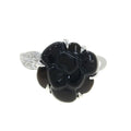 Chanel Camellia Ring Onyx & Diamond 46