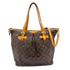 Louis Vuitton Palermo GM Monogram Leather Brown Shoulder Bag Gold