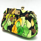 Fendi Items Peekaboo Click Velvet 2-Way Chain Shoulder Bag Green — view 2