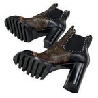 Louis Vuitton Rockabilly Line Monogram Short Boots Ankle Side Gore — view 6