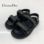 Dior Act Lambskin Rhinestone Sandals