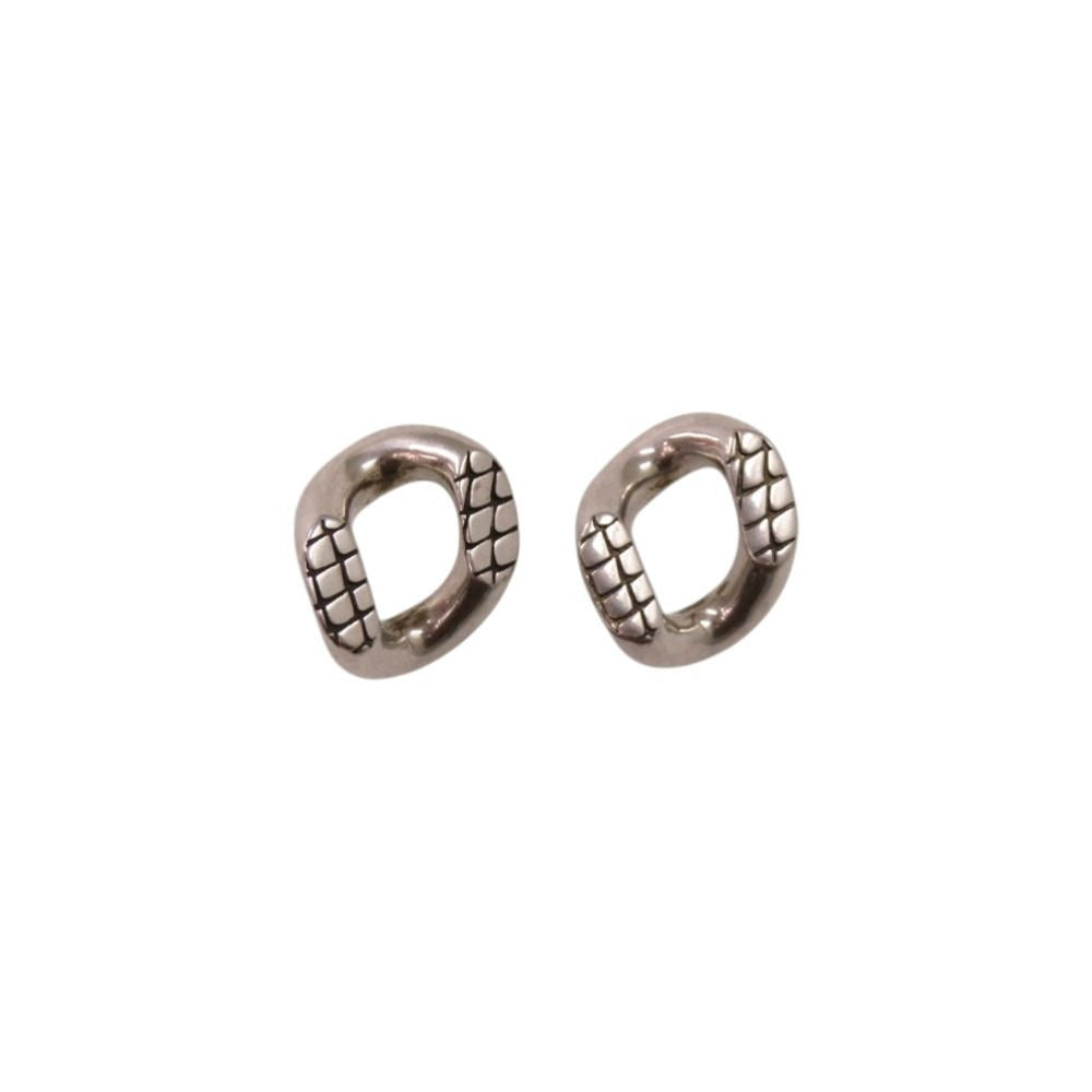 Celine Animal Studs Metal Silver Earrings