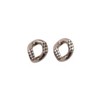 Celine Animal Studs Metal Silver Earrings
