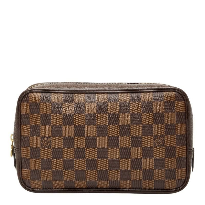 Louis Vuitton Damier Trousse Toilette 25 Cosmetic Pouch Brown