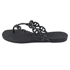 Hermes Island Sandals Chaine D'ancre Black Rubber Size 36