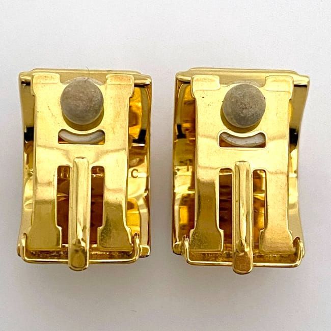 Hermes Earrings Gold GP Cloisonne — view 7