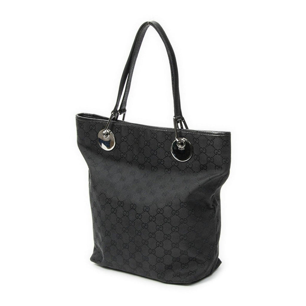 Gucci Eclipse Tote Black GG Canvas — view 2