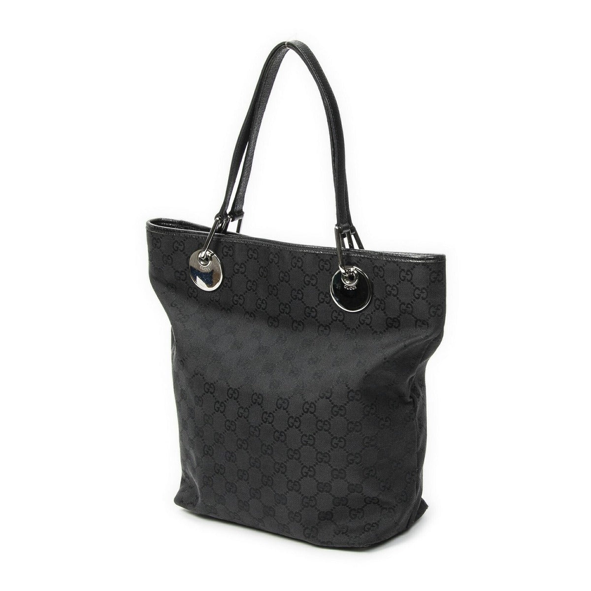Gucci Eclipse Tote Black GG Canvas — view 2
