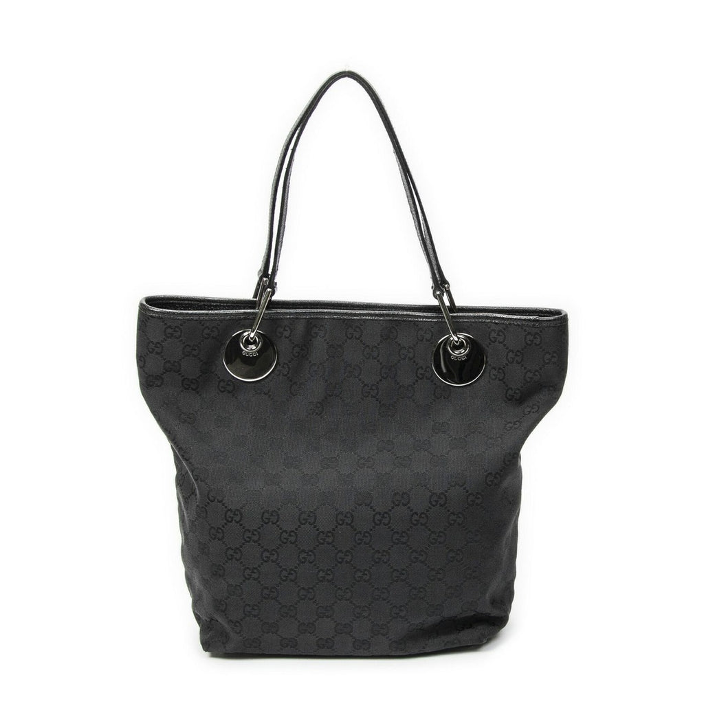 Gucci Eclipse Tote Black GG Canvas — view 5