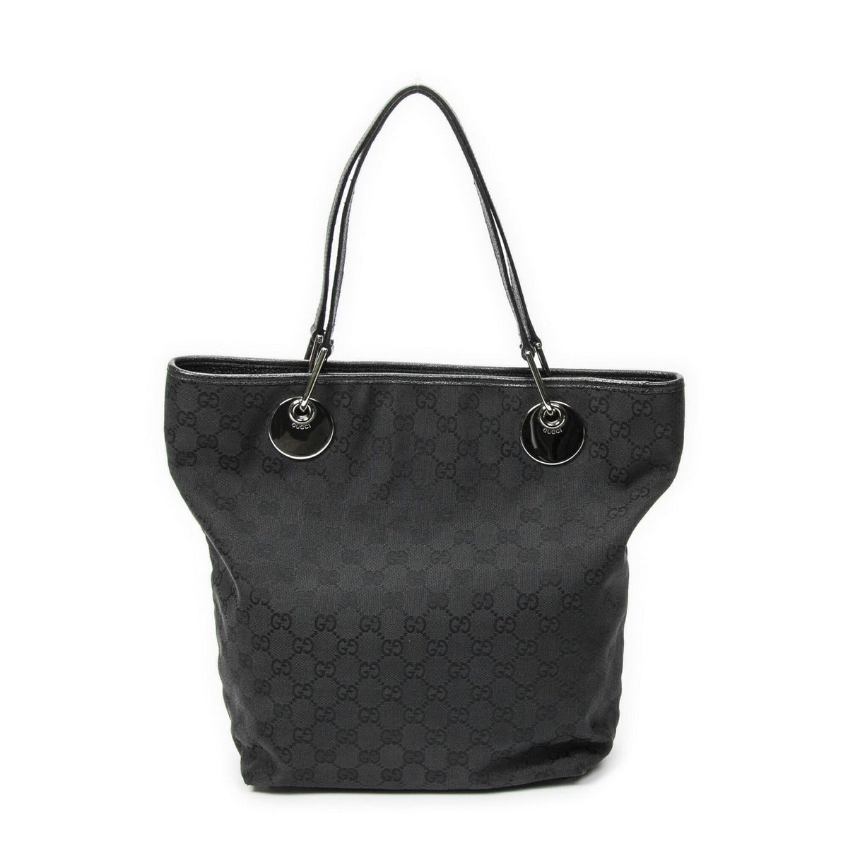 Gucci Eclipse Tote Black GG Canvas — view 5