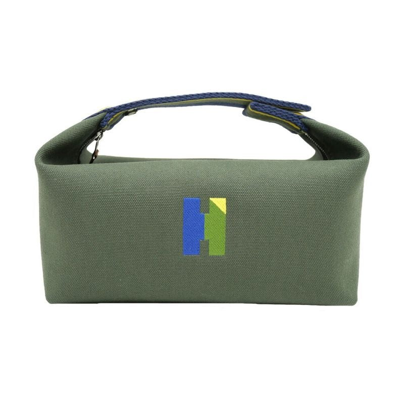 Hermes Bridal Black PM H Pavillon Handbag Pouch Khaki — view 2