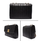 Chanel Chain Shoulder Bag Double Gold Caviar Leather — view 2