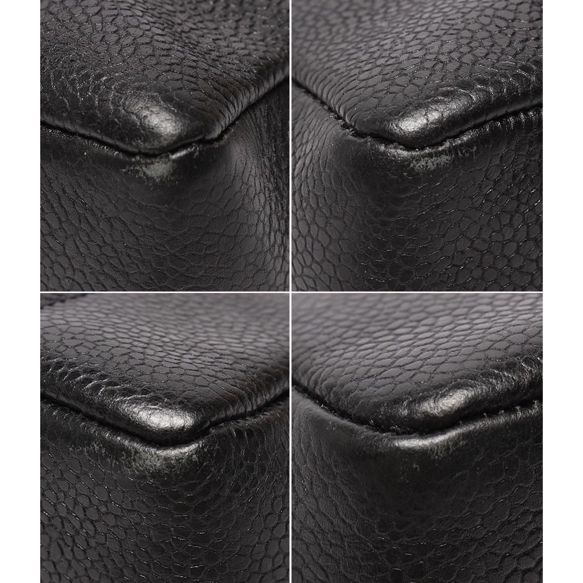 Chanel Chain Shoulder Bag Double Gold Caviar Leather — view 5