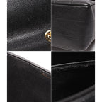 Chanel Chain Shoulder Bag Double Gold Caviar Leather — view 9