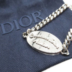 Christian Dior Plate Shape Atelier Logo Metal Silver Chain Bracelet 0102 — view 3