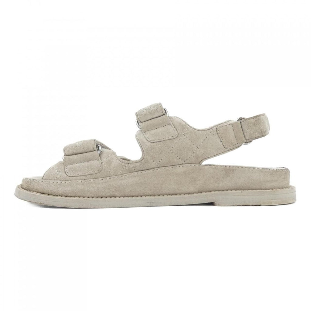 Chanel Sandals Suede Gray — view 2